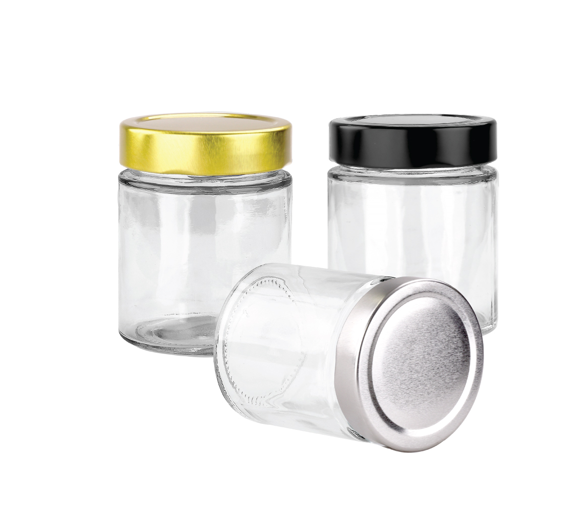 Round Glass Jars 250ml Jar With Tall Lid