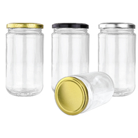 750ml Cylinder (Round) Glass Jar With Lid